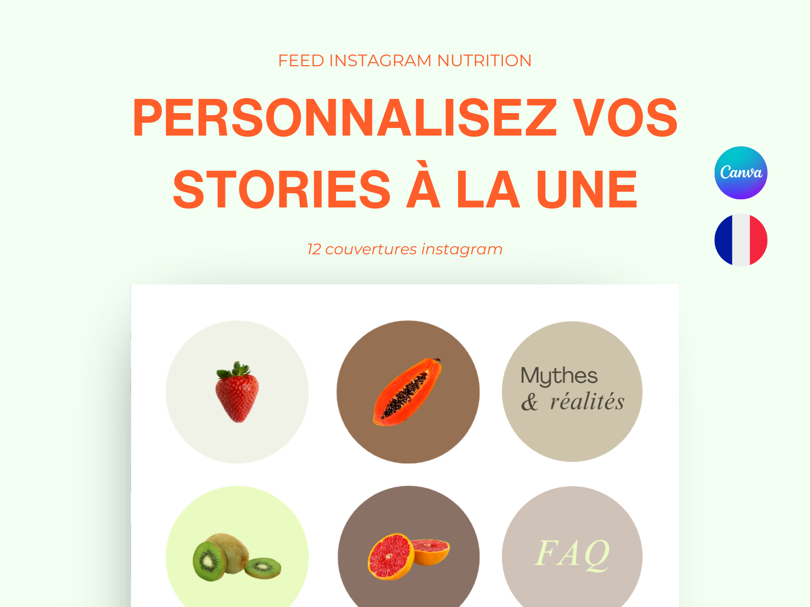 12 couvertures stories à la une instagram – Nutrition