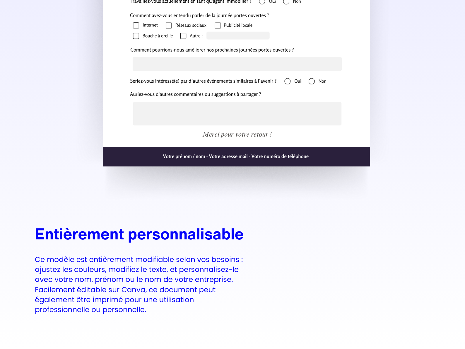 Formulaire immobilier